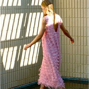 Zara Fringed Midi Dress